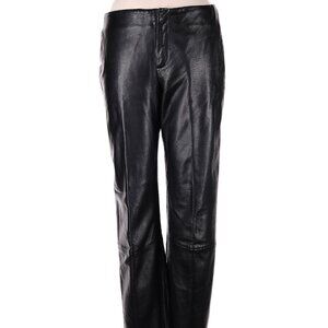 New Banana Republic Genuine Black Leather Pants Sz 8